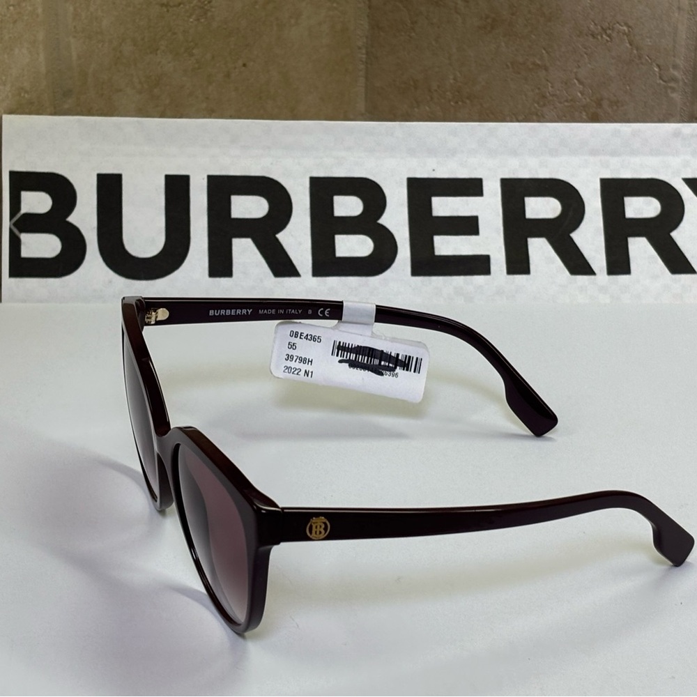New Burberry BE4365 3979/8H Betty Bordeaux Sunglasses - Picture 8 of 12